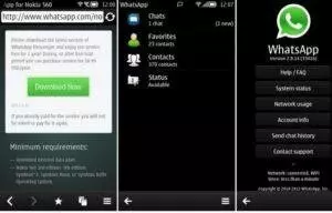 вы можете установить Whatsapp для Symbian