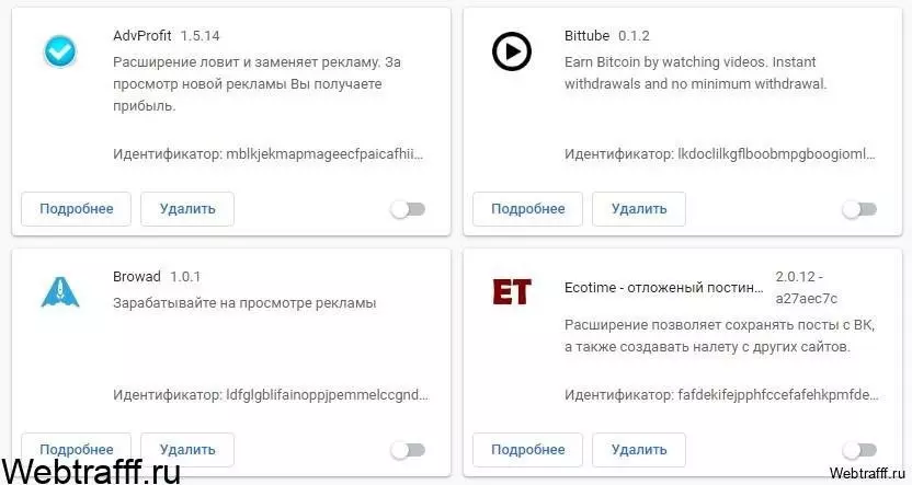 Расширения Chrome