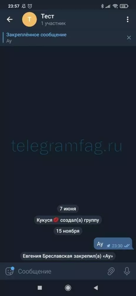 Закрепление сообщения в Телеграм с телефона и компьютера