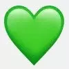 Смайлик смайлик зеленое сердце ВК, ватсап
