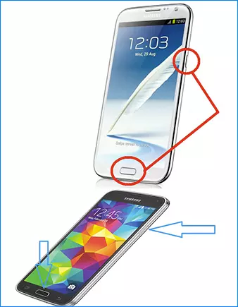 Сделайте снимок экрана на телефоне Samsung