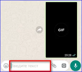 Поле для SMS в WhatsApp